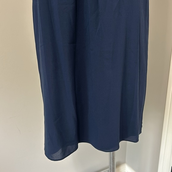 Alice and Olivia Dress Classics Fierra Y back navy blue silk racerback slip Sz S - Picture 6 of 16